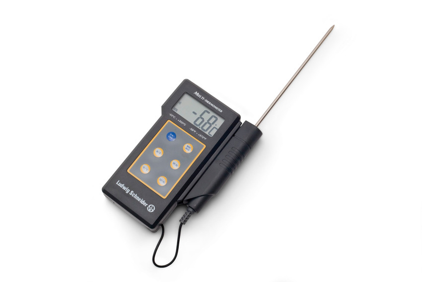 Digitales Hand-Temperaturmessgerät mit Temperaturfühler