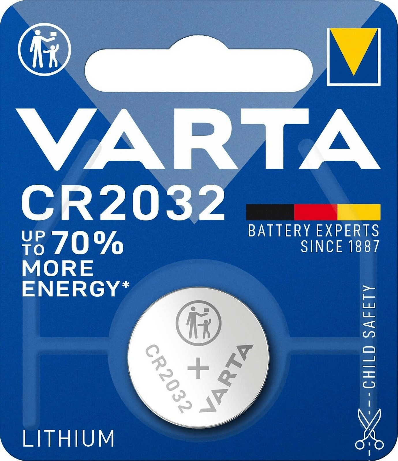 Lithium Knopfzellen Batterie, CR2032,  3 V