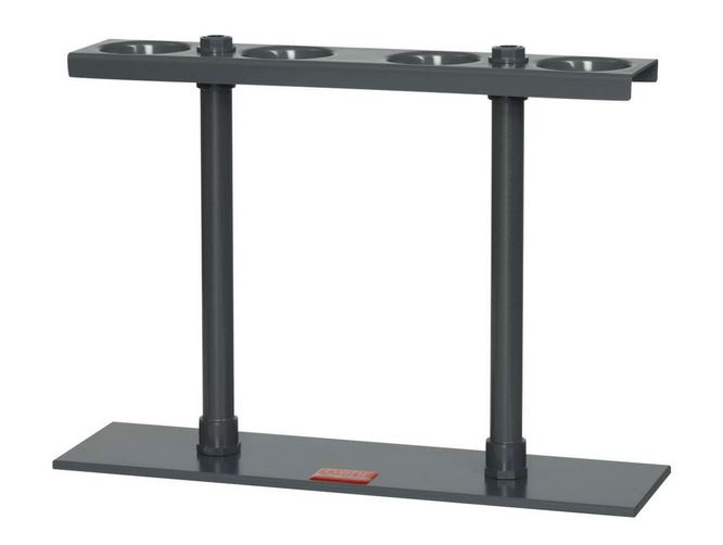Gestell/PVC für 4 Imhofftrichter mit Hahn