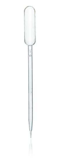 Pasteurpipetten, 1 mL, Saugvolumen mit Ball 5,5 mL, graduiert, LDPE, 500 Stück