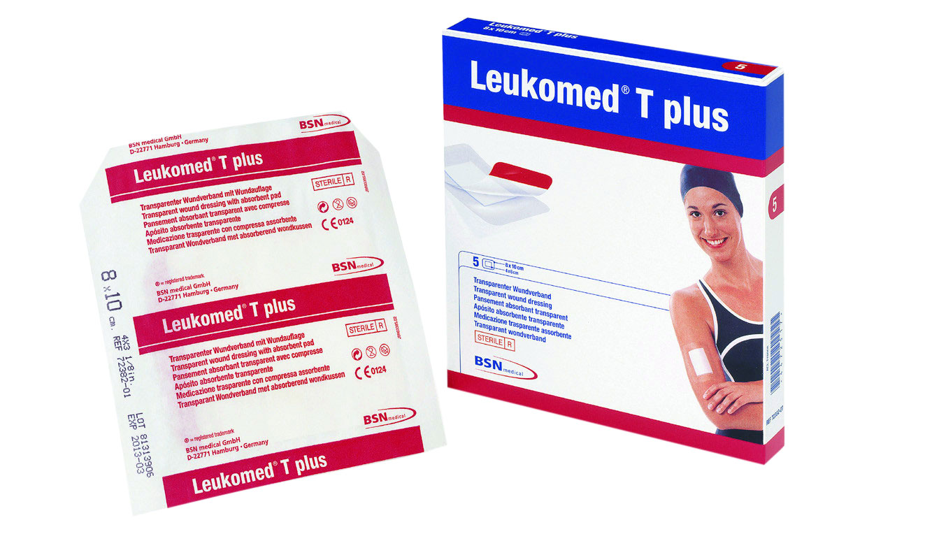 Leukomed® T plus, 5,0 x 7,2 cm, Wundauflage 2,8 x 3,8 cm