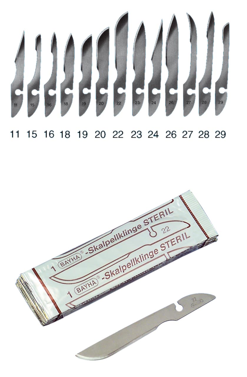 Skalpellklingen, unsteril, Edelstahl, 12 Stück