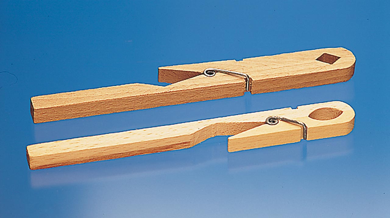 Reagenzglashalter aus Holz