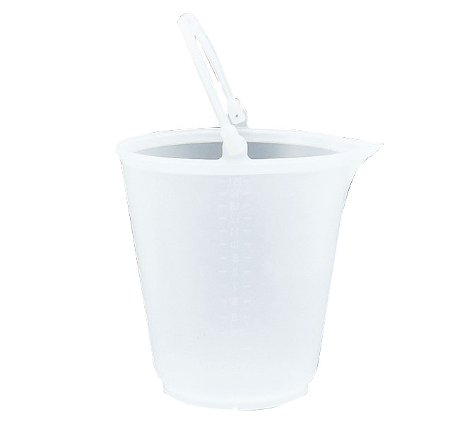 Eimer mit Ausguss, PP, transparent, graduiert, ohne Deckel, 12 L