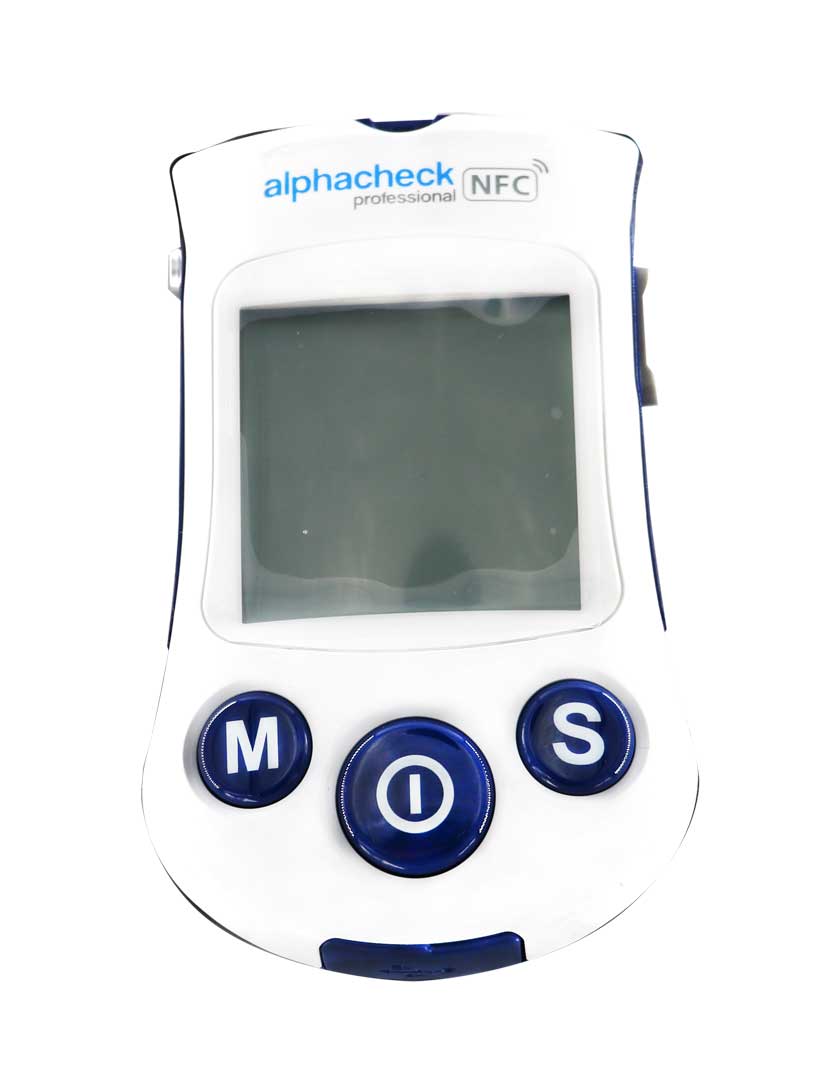alphacheck professional Blutzuckermessgerät mg/dl eco