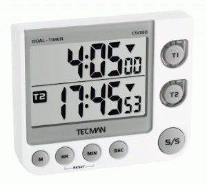 2-Kanal Timer und Stoppuhr, 99 Std. 59 Min. 59 Sek.