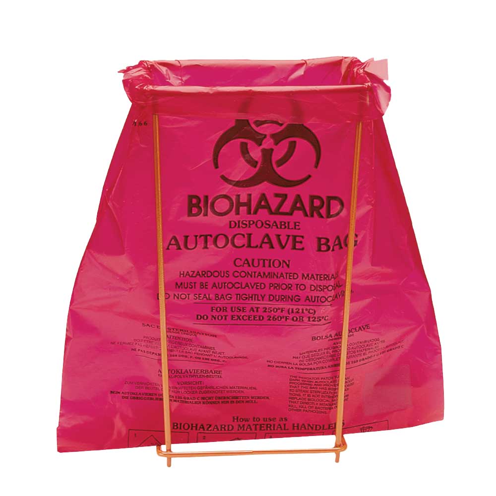 Biohazard-Autoklavierbeutel, 22 x 28 cm, rot, 100 Stück