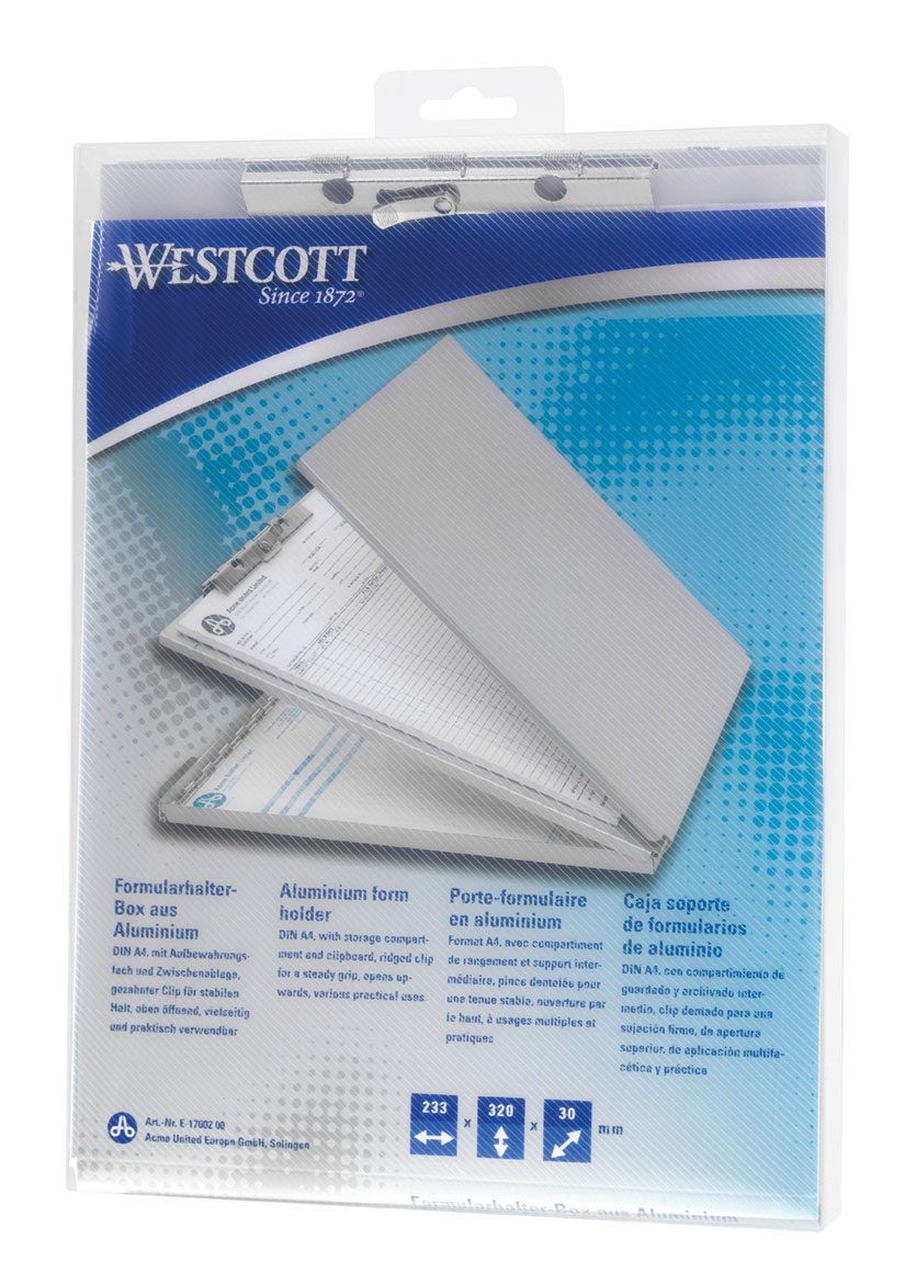 Klemmbrett, Formularhalter-Box aus Aluminium
