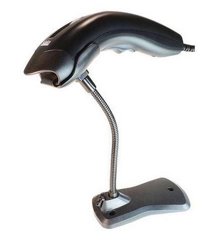1D-Barcodescanner USB schwarz mit Standfuß Albasca MK-1000