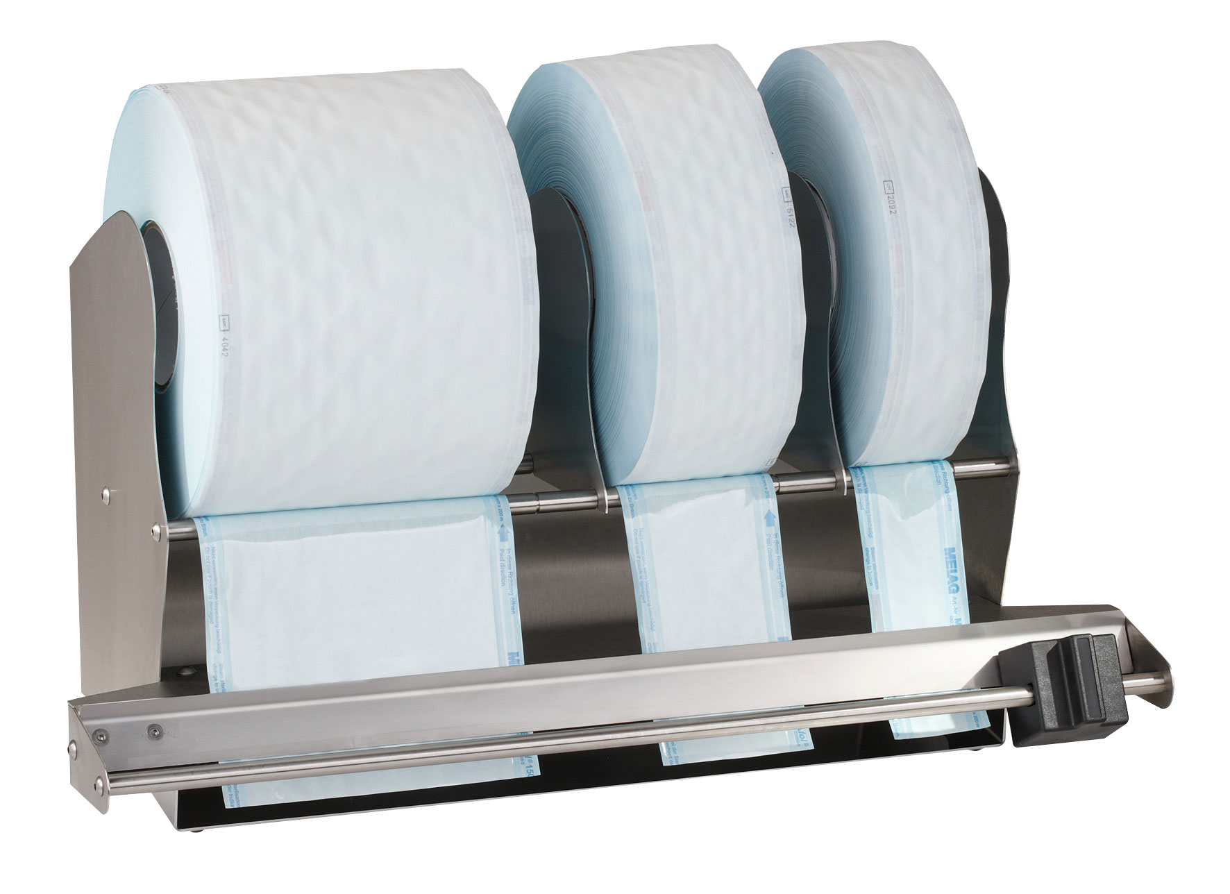 Rollenhalter zur Wandmontage, mit Abschneidevorrichtung für MELAseal®Pro