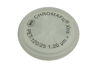 Spritzenfilter Chromafil Xtra PET, 25 mm, 1,2 µm, beschriftet