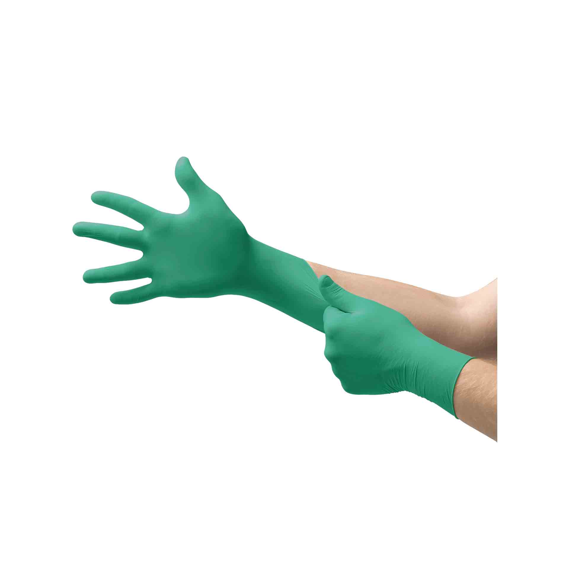 TouchNTuff® 92-500 Nitrilhandschuhe, grün, gepudert, 100 Stück