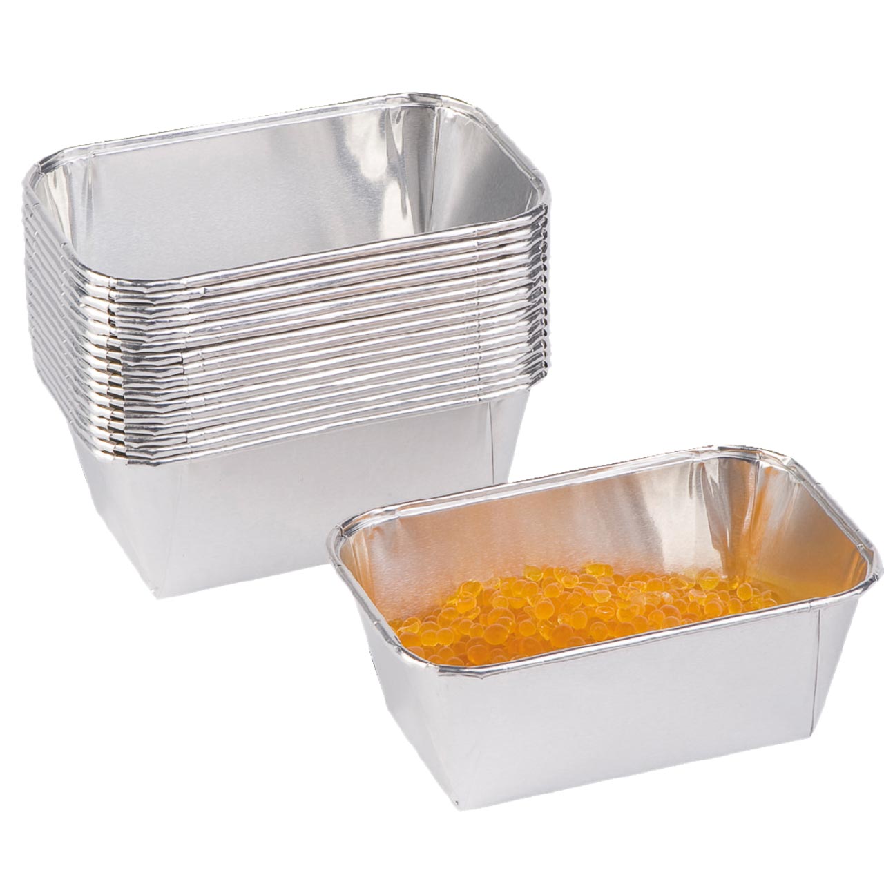 Aluminiumschalen, 160 mL, 100 x 64 x 38 mm, 100 Stück