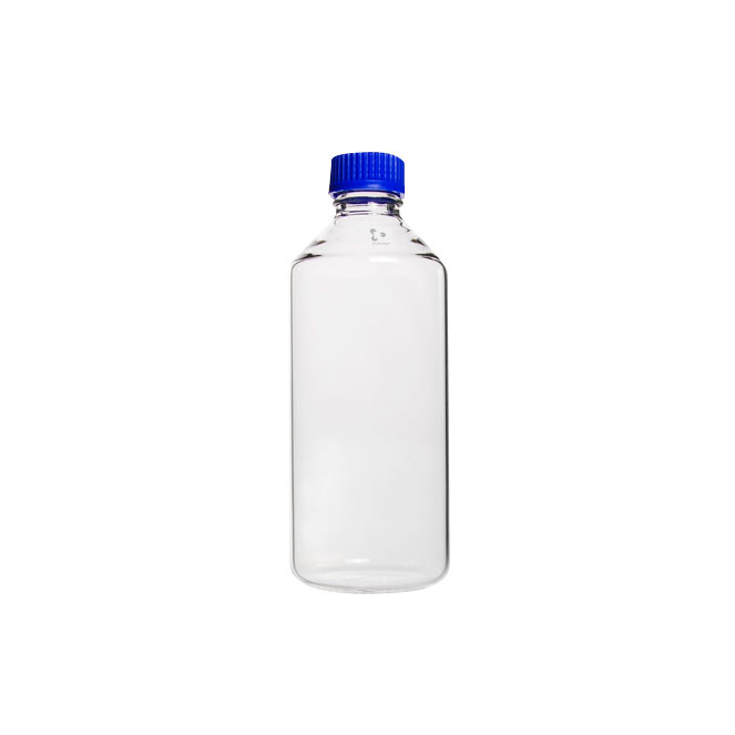 Rollerflasche, GL 45, mit Kappe und Ausgießring