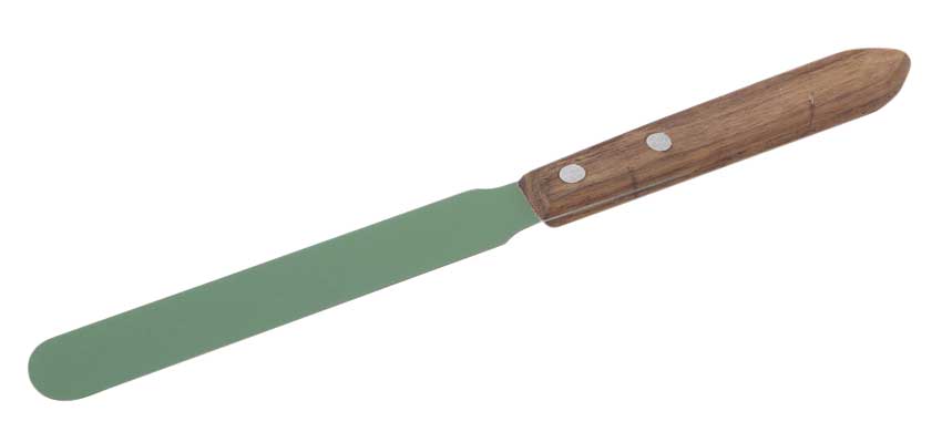 Apothekerspatel Teflon Coating, mit Holzgriff