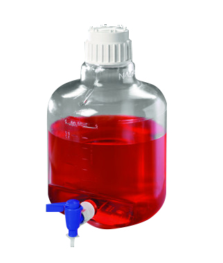 Ballonflasche PC mit Ablaßhahn