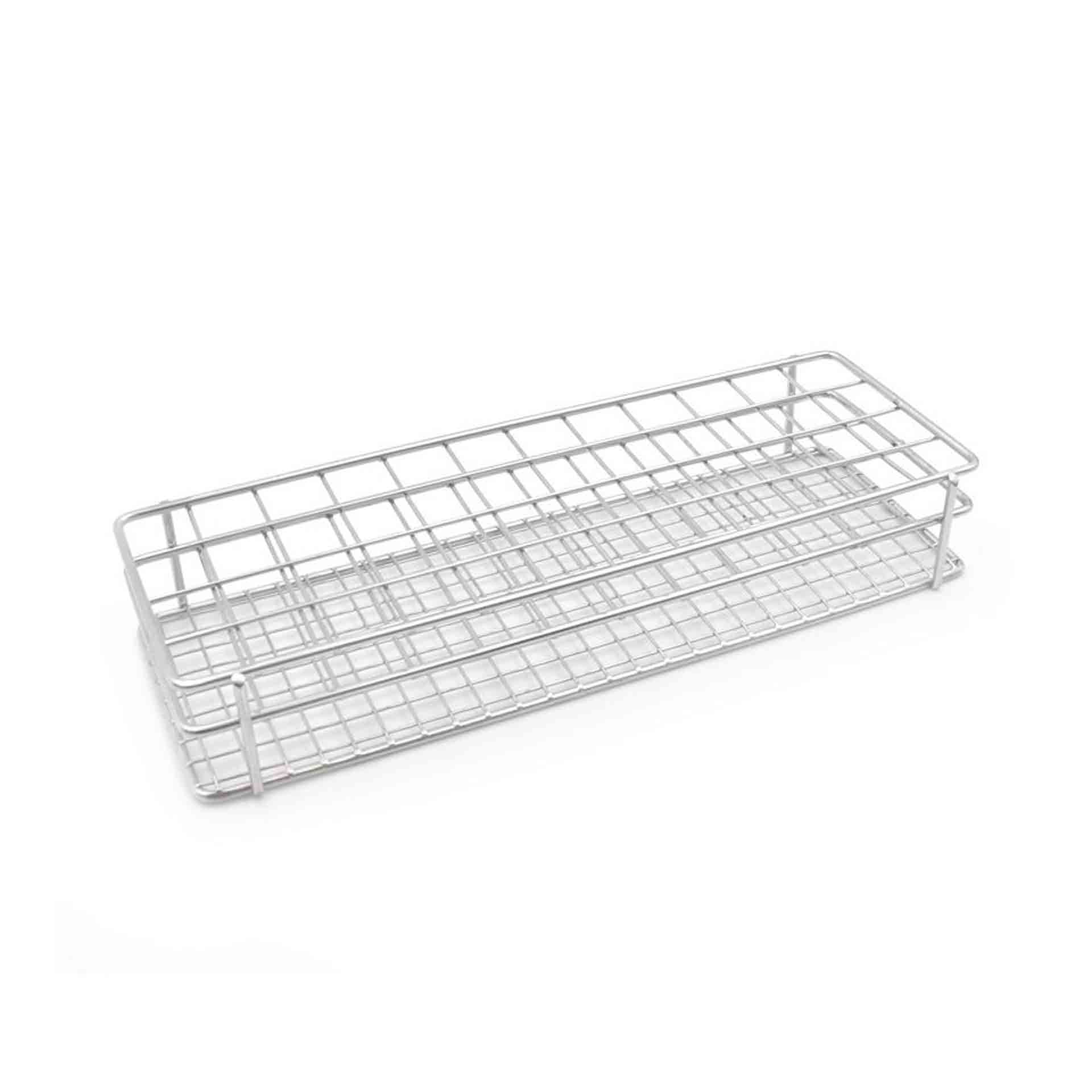 Reagenzglasgestelle aus weißem Draht
