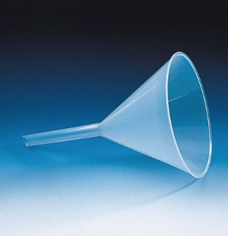 Trichter, PPA.-Ø 80 mm St.A.-D. 10 mm St.L. 69 mm, mit gerippter Innenfläche