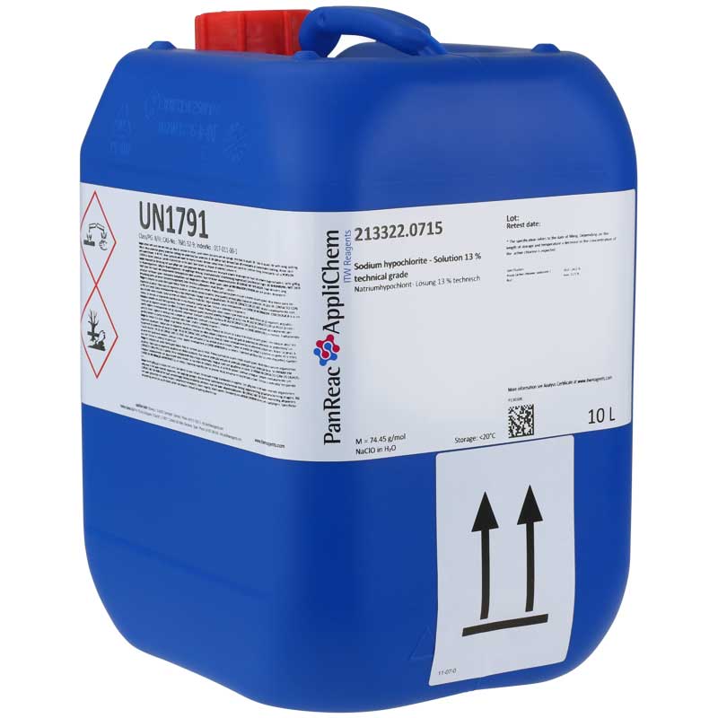 Natriumhypochlorit-Lösung 13%, 10 L, technisch