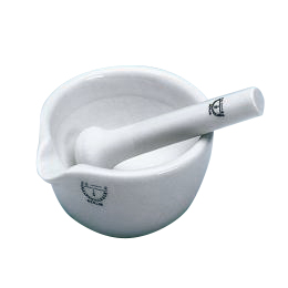 Mörser, 700 mL, 150 mm, Porzellan, rauh