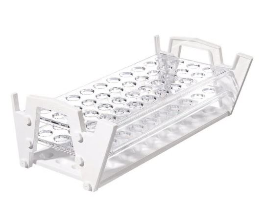Nalgene™ Reagenzglas- Schräggestell, 4 x 10, Polycarbonat, für 15 bis 16 mm Röhrchen