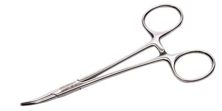 Pinzette, gebogen, 14cm