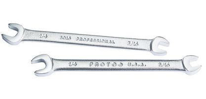 Schraubenschlüssel, 1/4 Zoll x 3/1 6 Zoll offenes Ende 2 Stück
