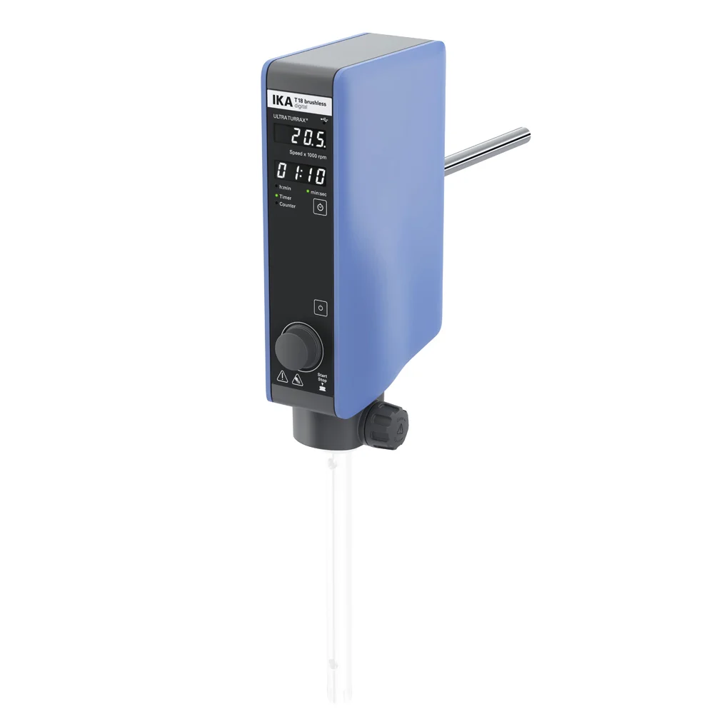T 18 brushless digital ULTRA-TURRAX® Dispgergiergerät, Volumen (H2O) 0,001 - 1,5 L, Drehzahlbereich 3.000 - 25.000 rpm, max. Viskosität 2.000 mPas