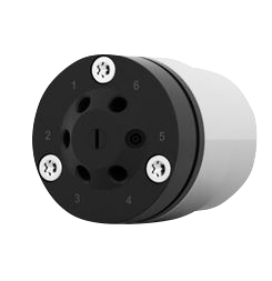 6Port 2Pos Valve V 4.1 w/o drive, 500 bar, 10-32 UNF 0.75 mm bore, SST-DLC, 1/16"