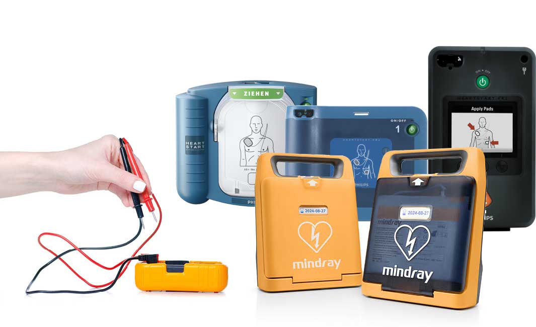 Sicherheitstechnische Kontrolle (STK), AED Defibrillator
