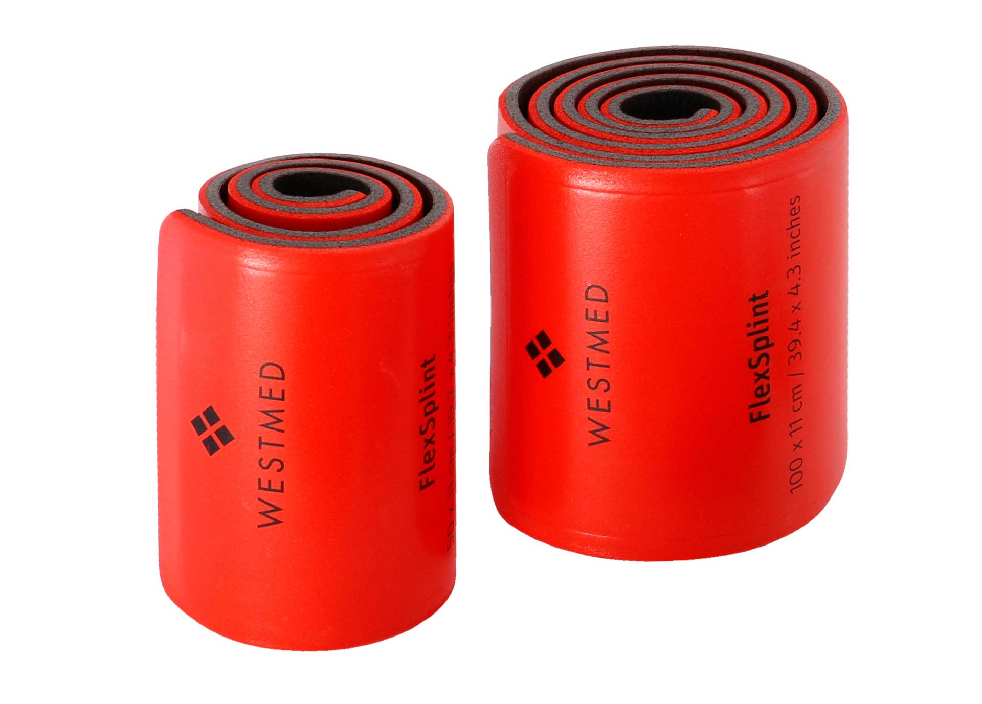WESTMED ® Flex Splint Universalschiene gerollt, rot/grau