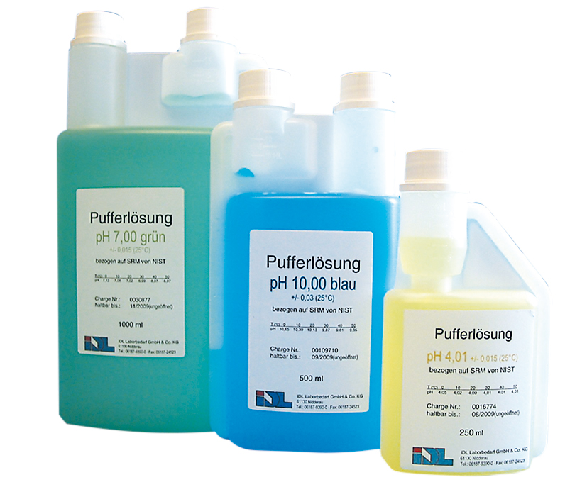 Technische Pufferlösung mit Dosierkappe, 250 mL