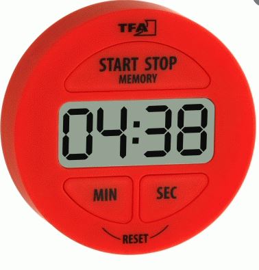 Timer, rund, 99 Min., 59 Sec., rot