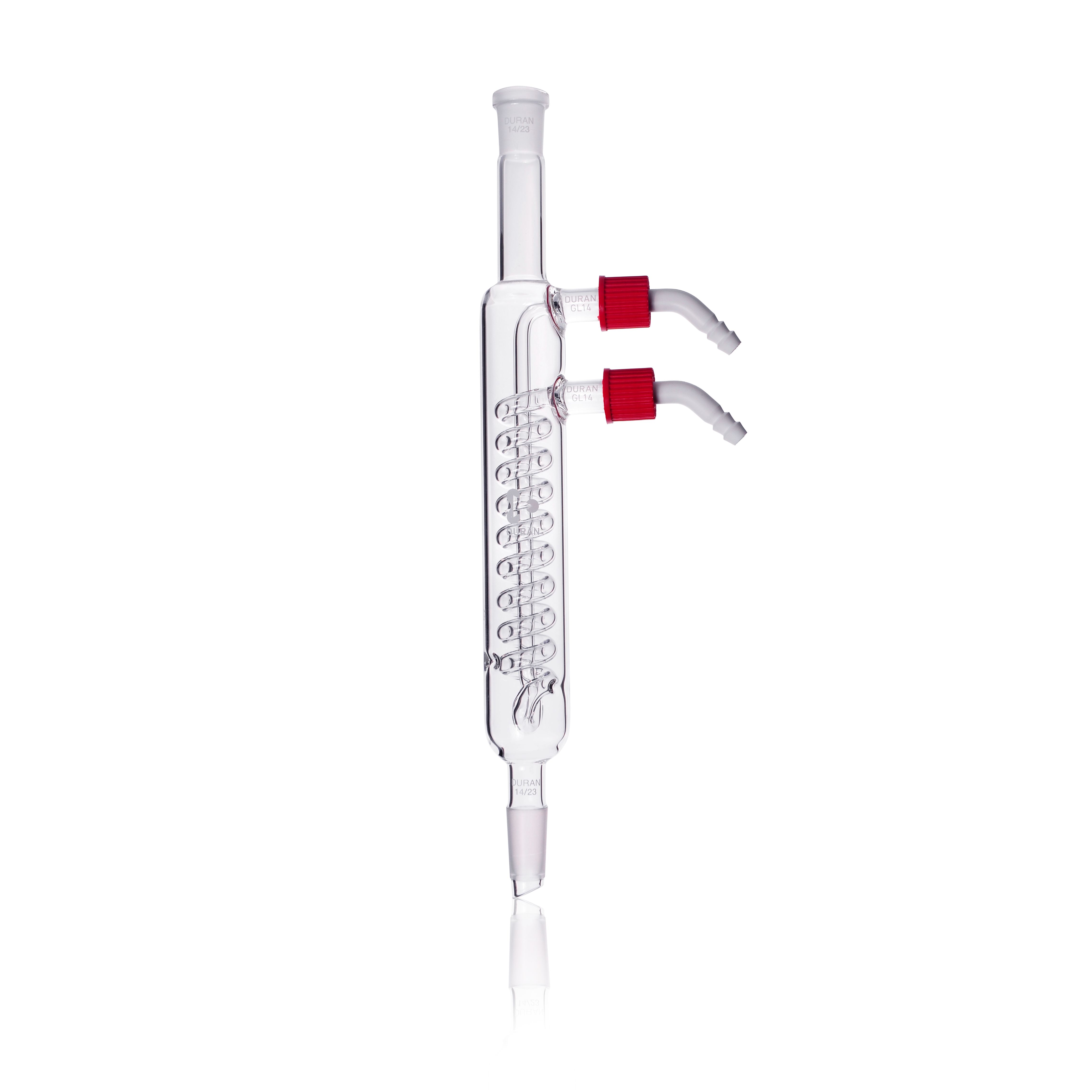 DURAN® Dimroth-Kühler, mit 2 abschraubbaren Kunststoff-Oliven