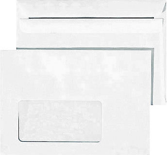 ProOffice Briefumschläge/Versandtaschen, selbstklebend mit Fenster, weiß