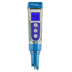 pH-Tester mit Batterien und Zubehör in Box