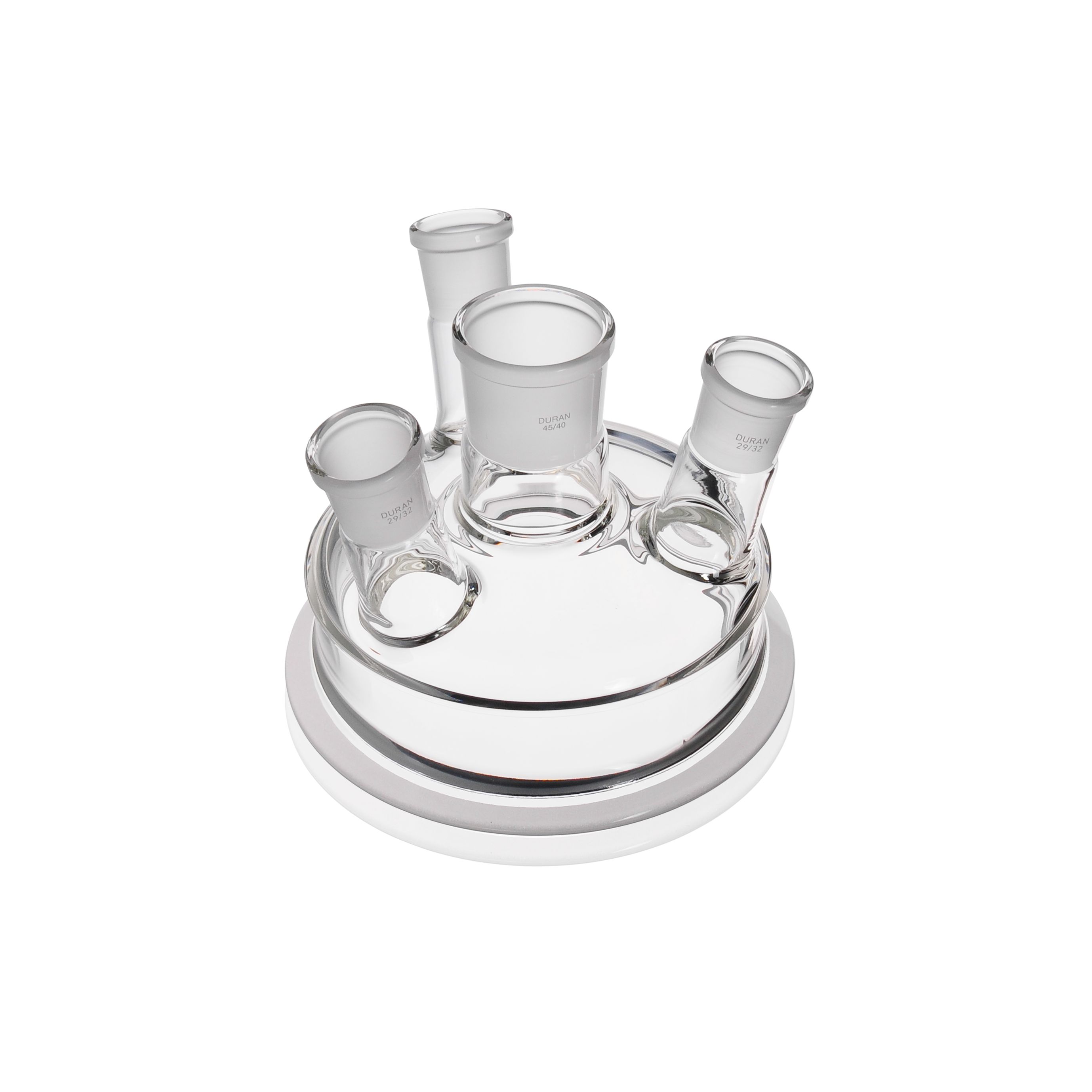 DURAN® Planflansch-Deckel mit 4 Hälsen