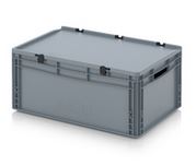 Eurobehälter mit Scharnierdeckel ED 64/27, 60 x 40 x 28,5 cm
