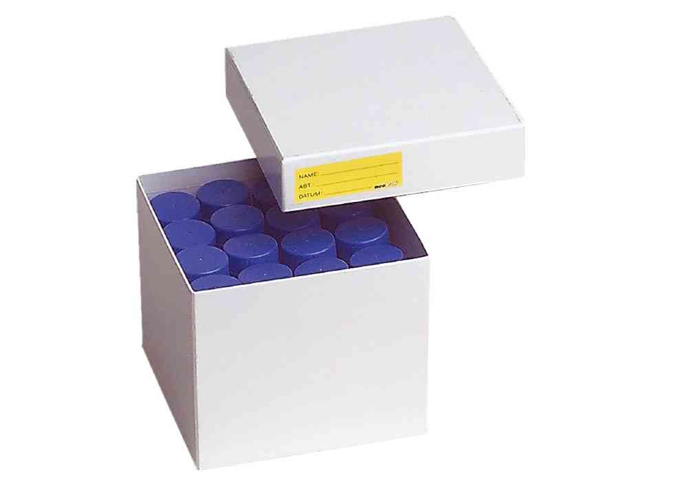 Kryobox, 129 x 129 x 130 mm, Karton, beschichtet, weiß