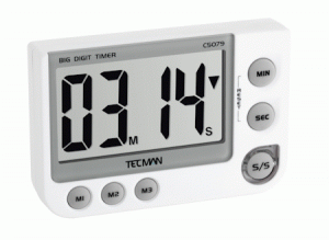 Elektronischer Timer und Stoppuhr, mit großem Display, 99 Min. 59 Sek.