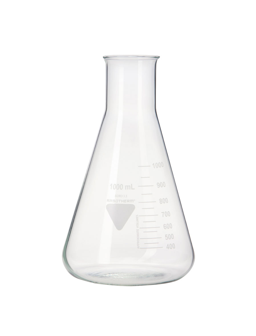 Rasotherm® Erlenmeyerkolben, weithals, mit Teilung, Boro 3.3