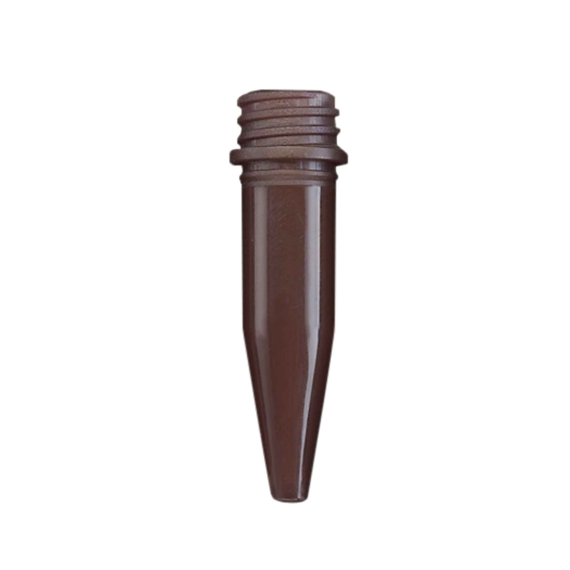 Reaktionsgefässe, Micro-Tubes, dunkelbraun, mit Schraubgewinde
