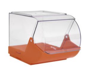 Stückartikelbox aus PP, Deckel transparent aus SAN, 232x146x158 mm
