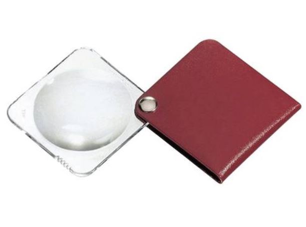 Einschlaglupe mit Leder-Etui, 60 mm, 3,5fache Vergrößerung