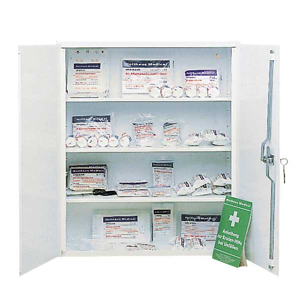 Verbandschrank SECURITAS, leer, weiß