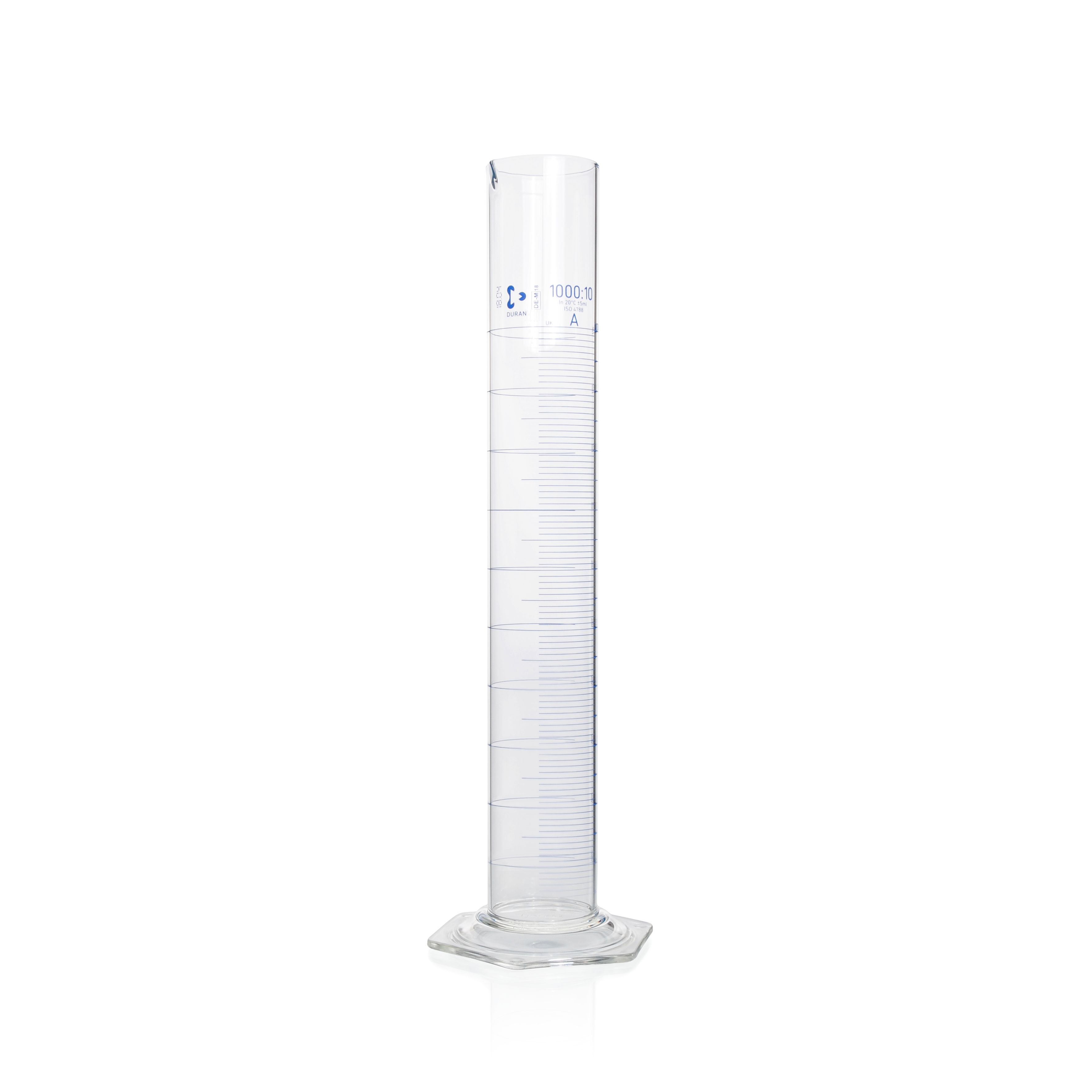 DURAN® Messzylinder, blau, Klasse A