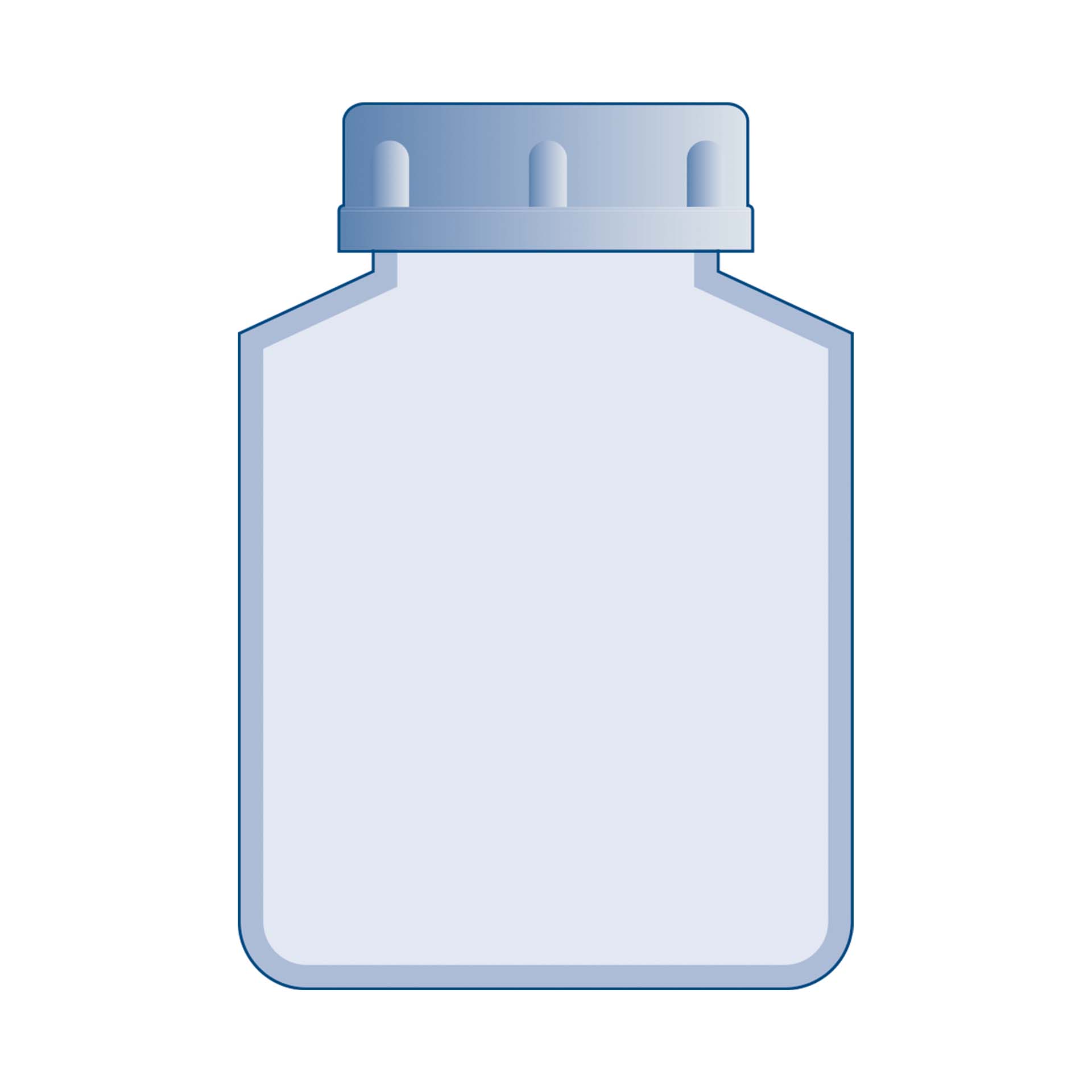 Polypropylen Flasche, 400 mL, Ø 85x118 mm, inkl. Schraubverschluss