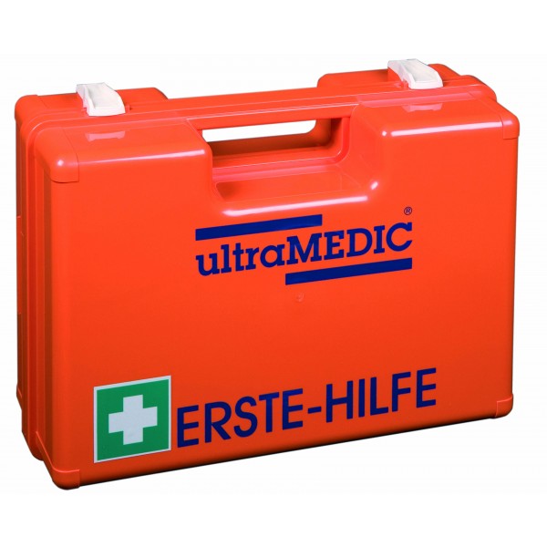 Erste-Hilfe-Koffer, gefüllt nach DIN 13 157, orange